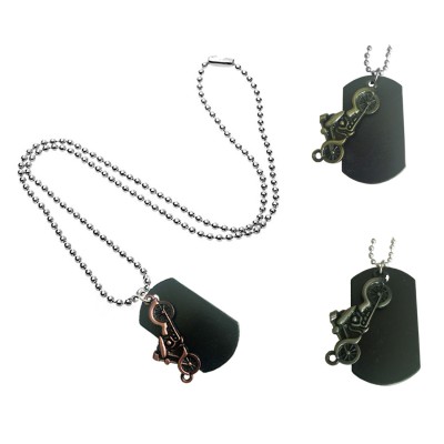 Stylish Motor Bike Dog Tag Pendant Combo By Menjewell